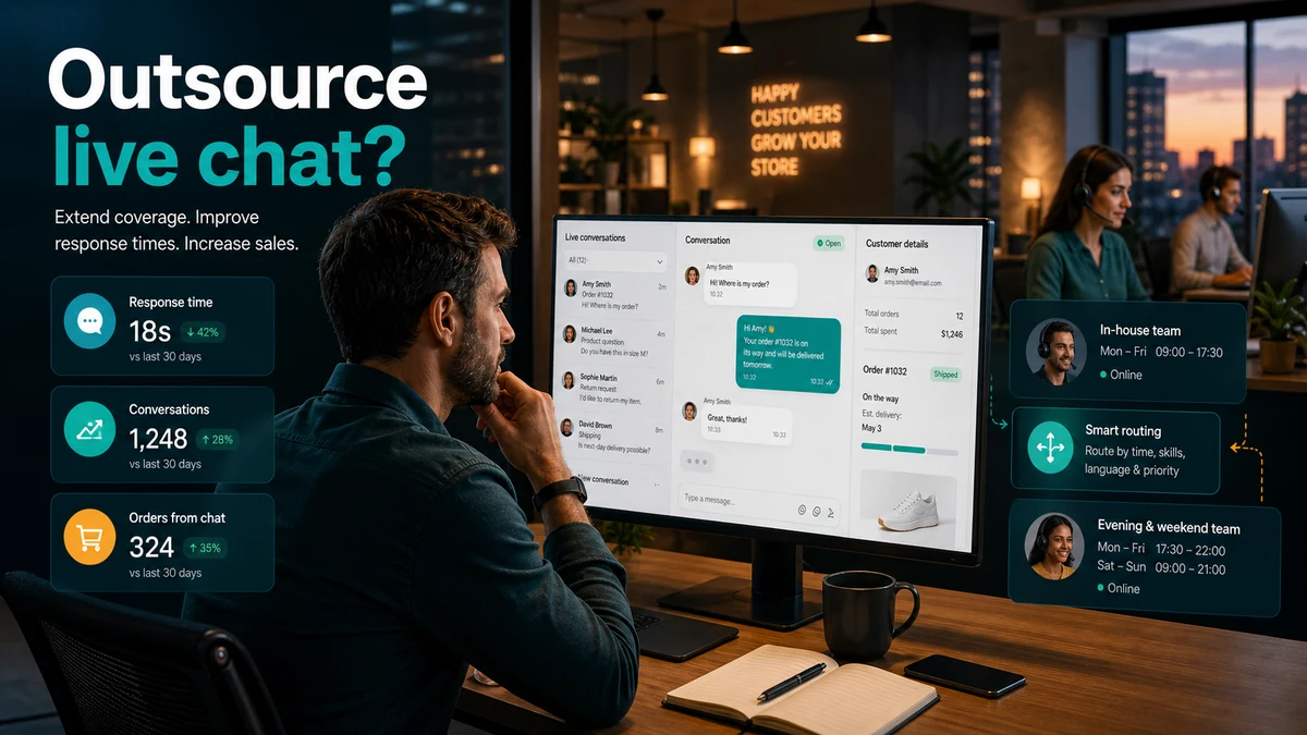 Decision framework for outsourcing live chat or managing it in-house for ecommerce