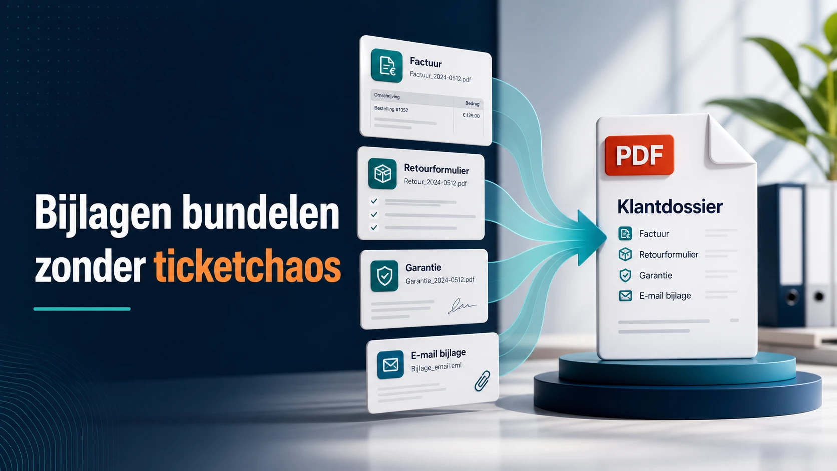 Klantbijlagen bundelen zonder ticketchaos in ecommerce support